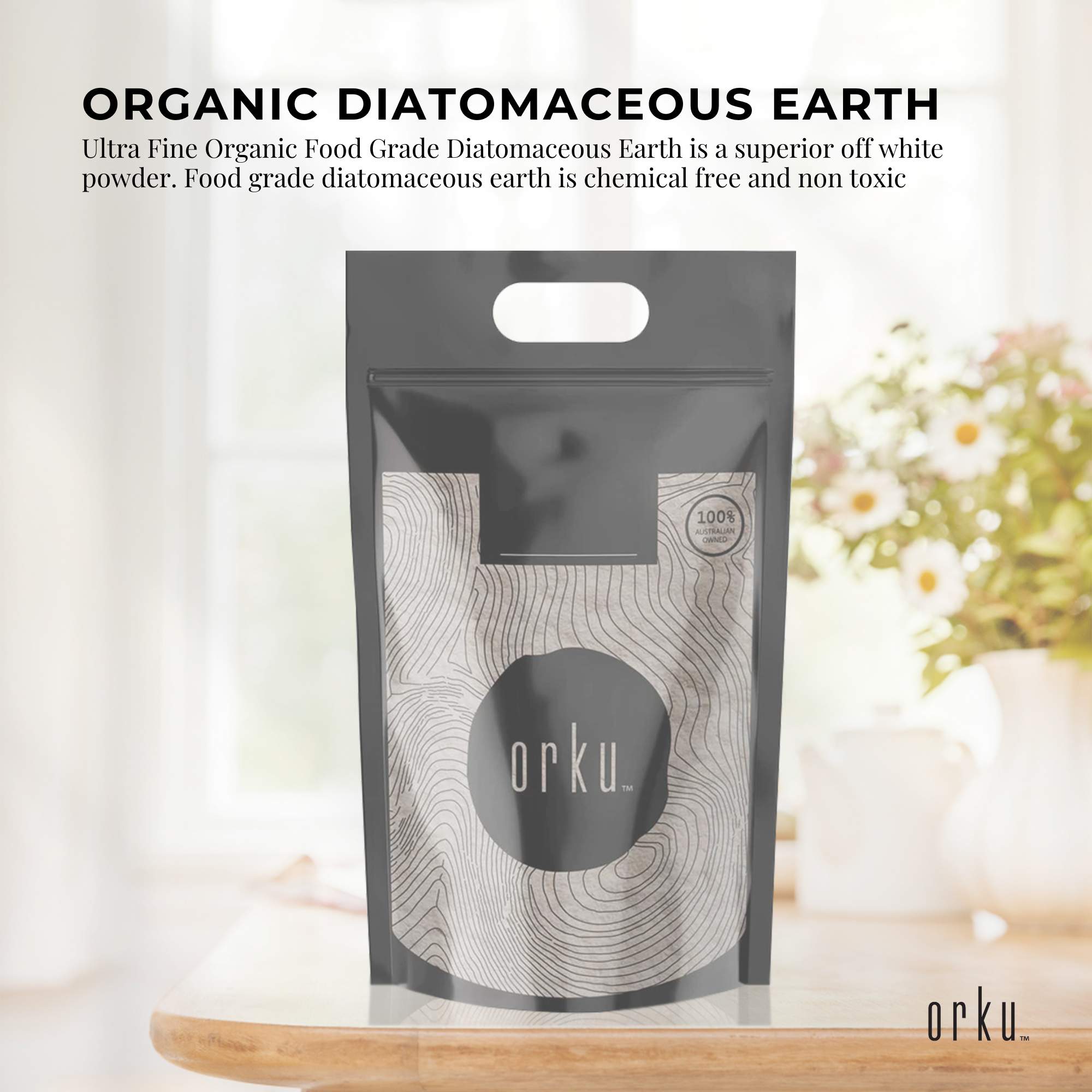 5Kg Organic Fine Diatomaceous Earth - Food Grade Fossil Shell Flour Powder