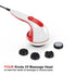 Handheld Vibration Massager Red - 4 Interchangeable Heads Adjustable Speed