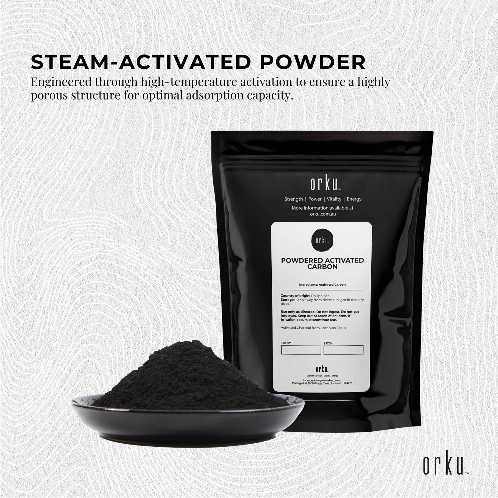 1Kg Activated Carbon Powder Coconut Charcoal - Water Filtration