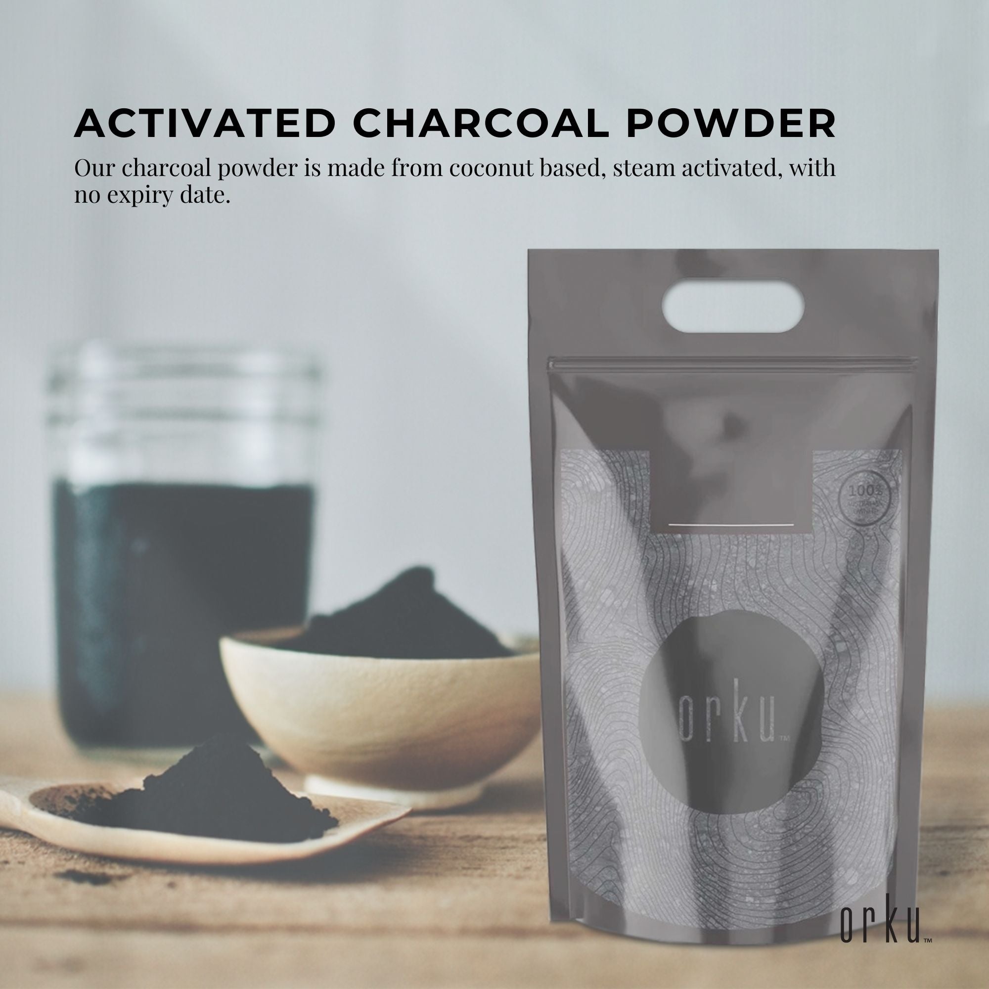 Orku 20Kg Activated Carbon Powder Coconut Charcoal