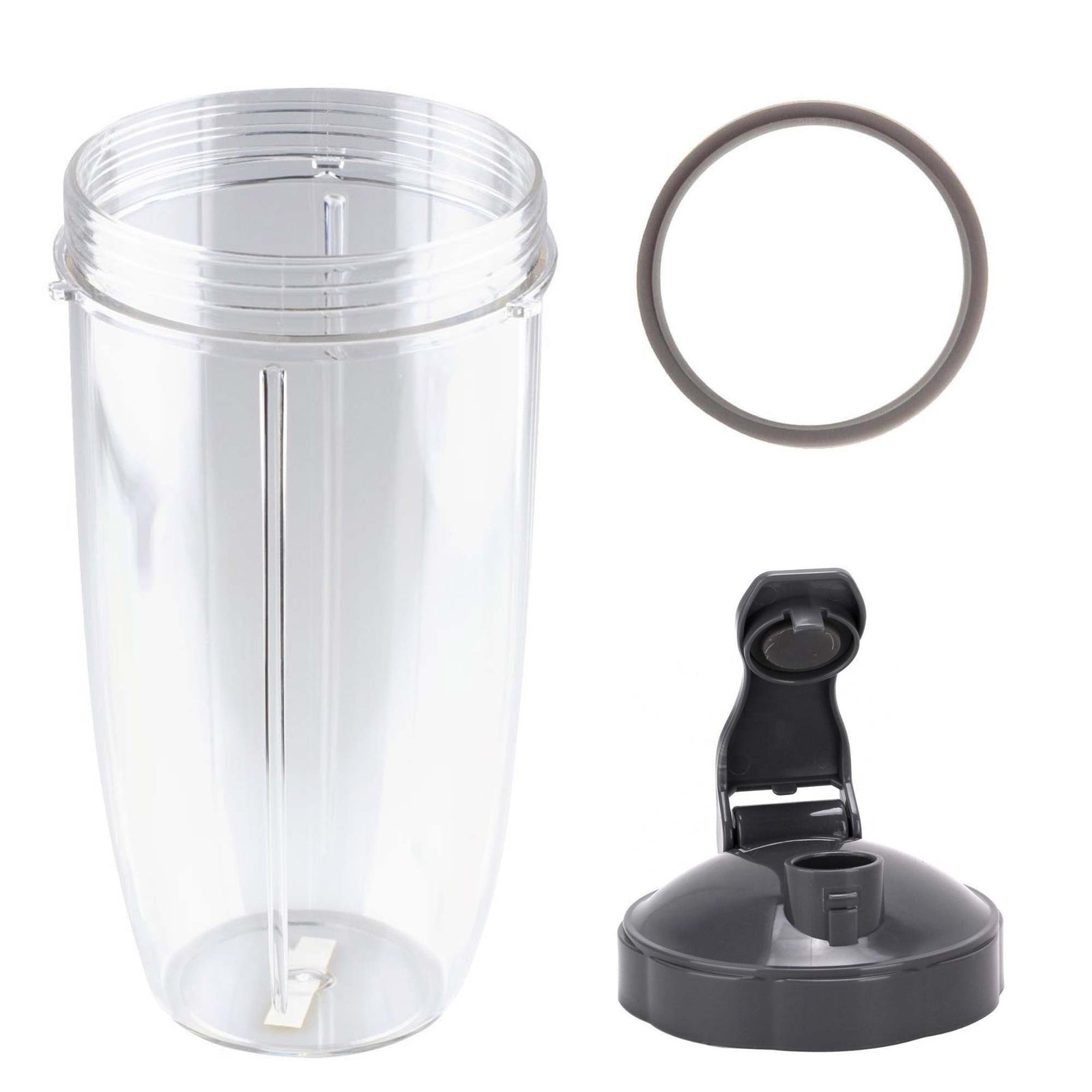 For Nutribullet Colossal Large Cup + Fliptop Lid + Grey Seal - 900 600 Models