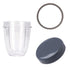 For Nutribullet Short Cup + Stay Fresh Lid + Grey Seal - For 900 and 600 Models