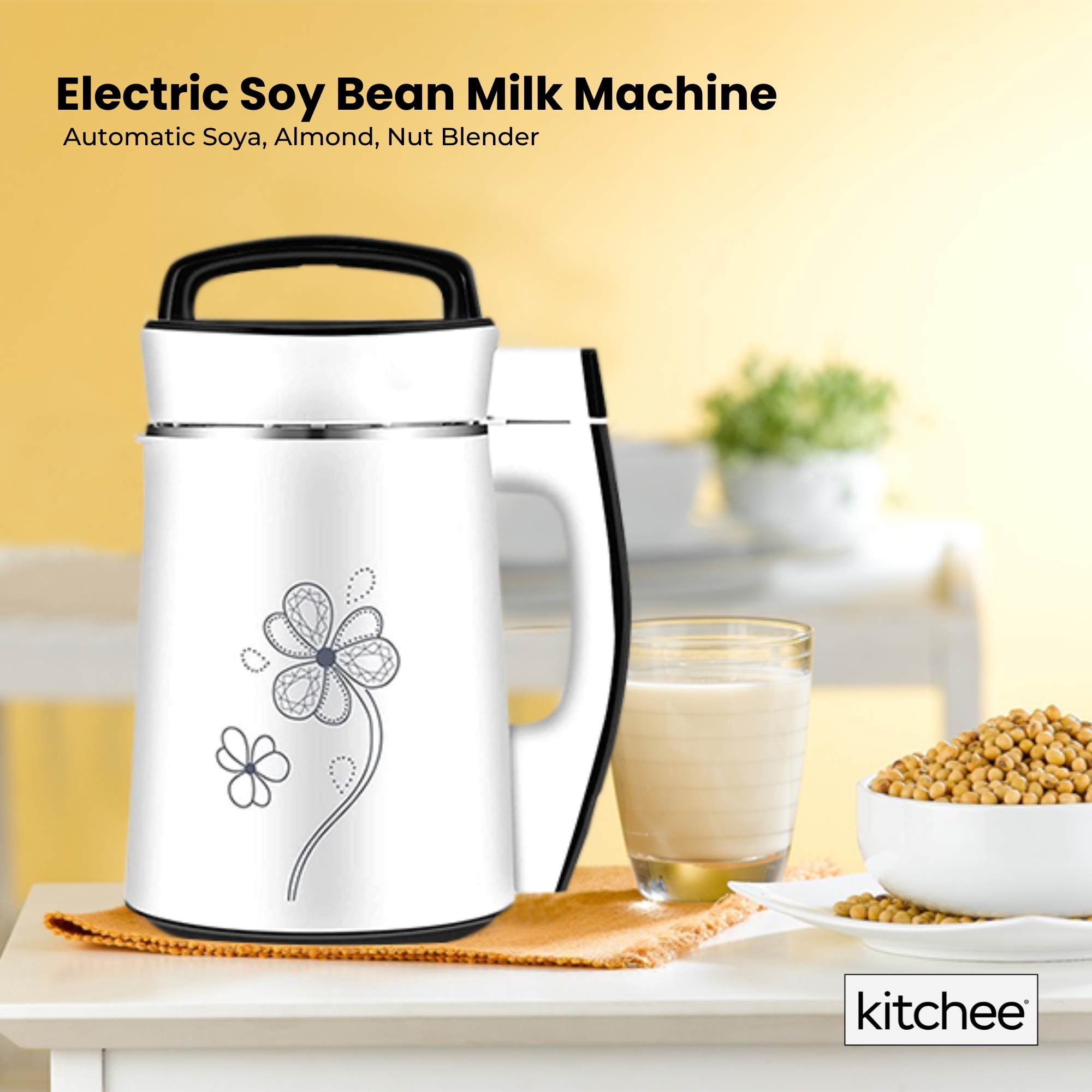 1.2L Electric Soy Bean Milk Maker Machine - Automatic Soya Almond Nut Blender