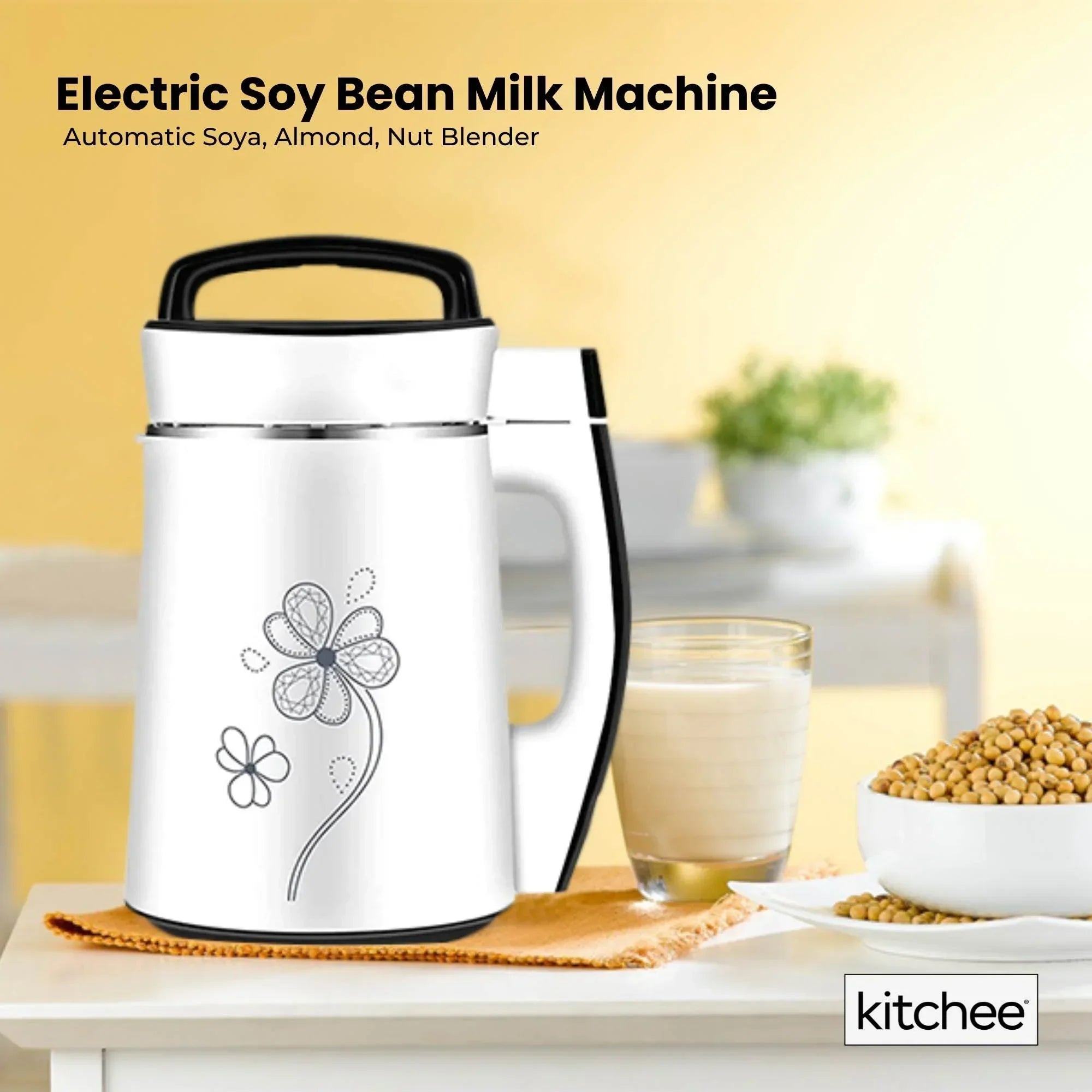 1.2L Electric Soy Bean Milk Maker Machine - Automatic Almond Nut Blender