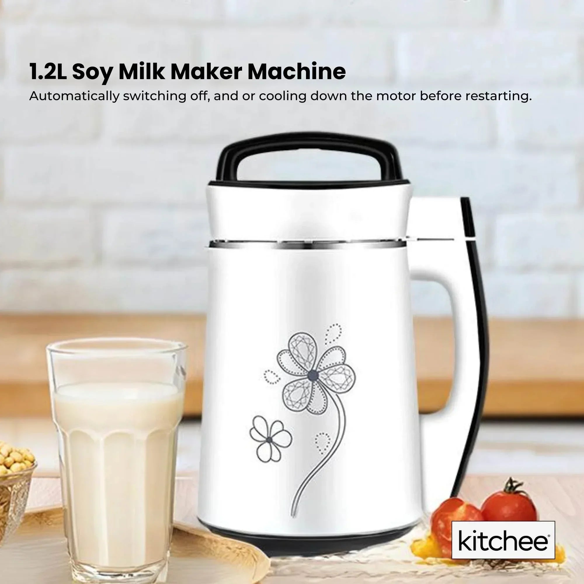 1.2L Electric Soy Bean Milk Maker Machine - Automatic Almond Nut Blender