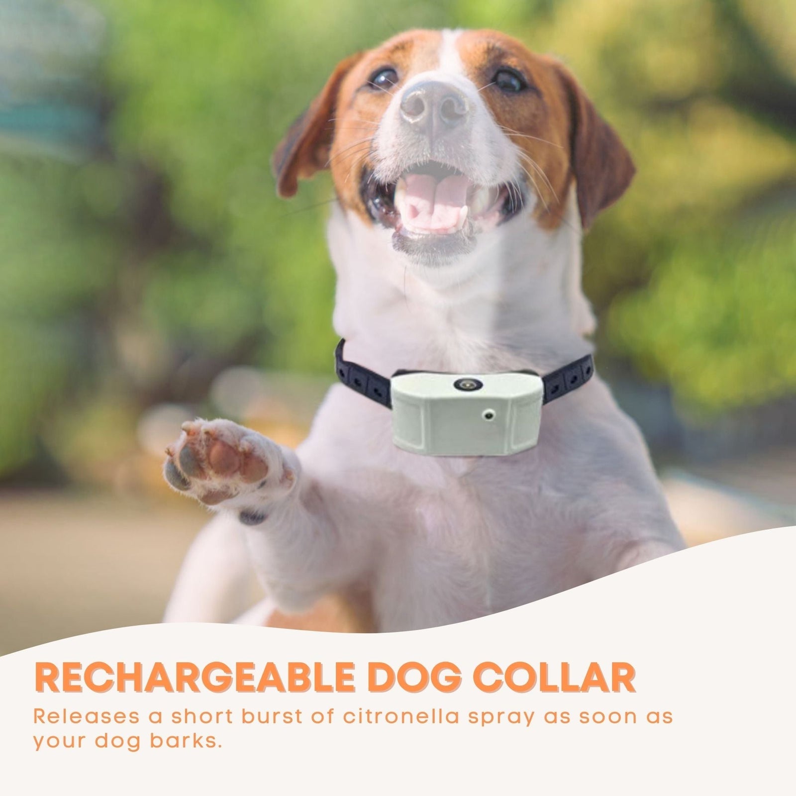 Dog Bark Collar - Citronella USB Rechargeable Mist Spray Training Device