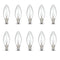 Bulk 10x E14 40W 220V Light Bulbs - C35 Candle Globe For Himalayan Salt Lamp