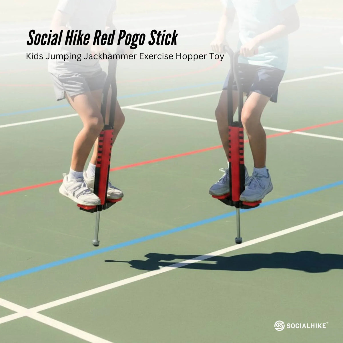 Red Pogo Stick - Kids Jumping Jackhammer Exercise Hopper Toy