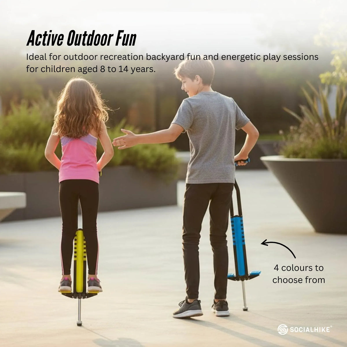 Yellow Pogo Stick - Kids Jumping Jackhammer Exercise Hopper Toy