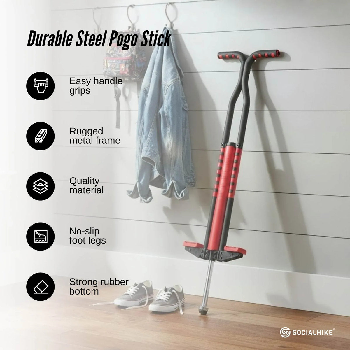 Yellow Pogo Stick - Kids Jumping Jackhammer Exercise Hopper Toy