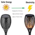 72 LED Bulbs Torch Solar Garden Outdoor Flame Dancing Flickering Light Auto Lamp