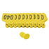 1-100 Cattle Number Ear Tag 6x7cm Set -Medium Yellow Cow Sheep Livestock Label