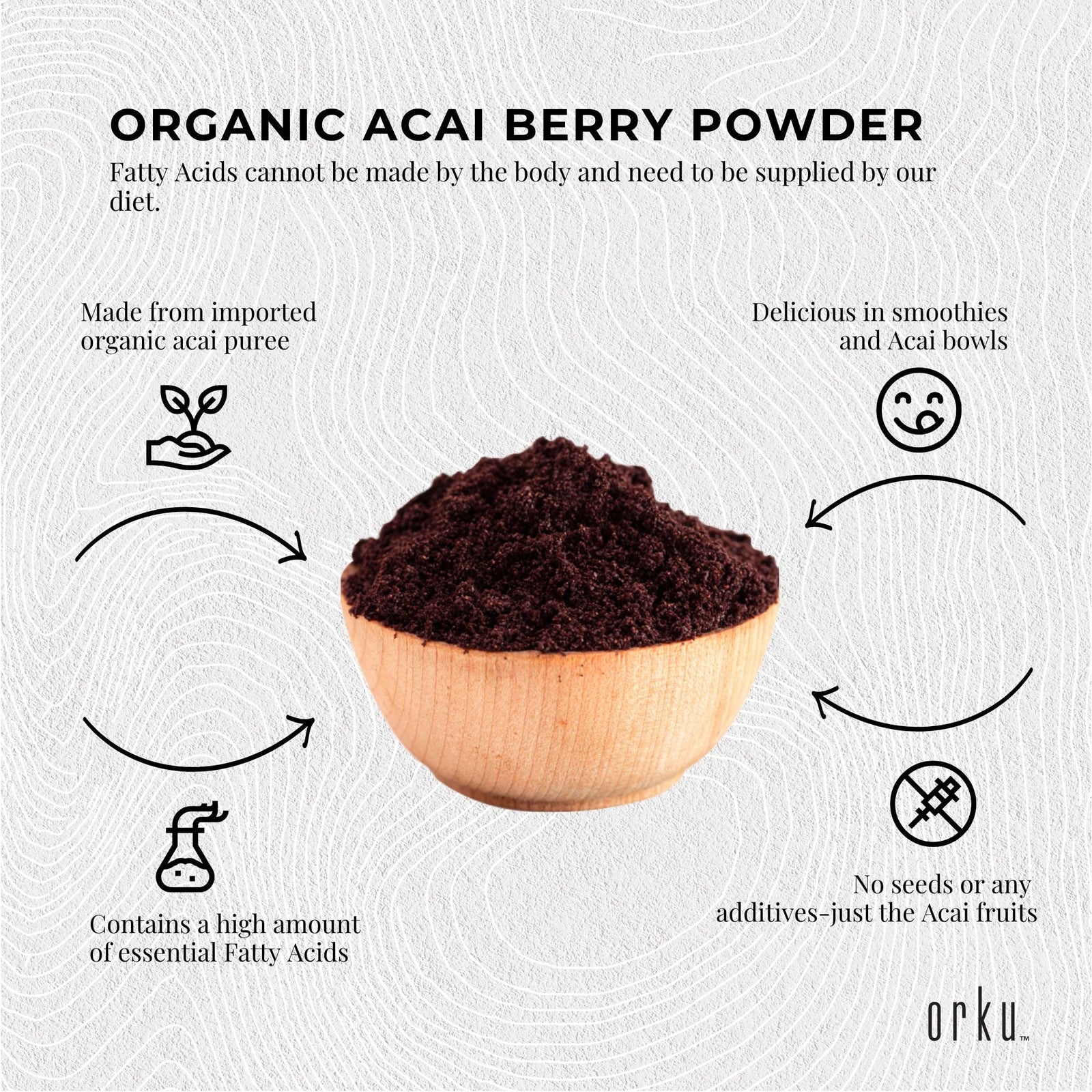 400g Acai Powder 100% Organic - Pure Superfood Amazon Berries