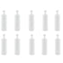 10x 250ml Clear HDPE Round Bottle + 28/410 Caps - Empty Plastic Food Storage