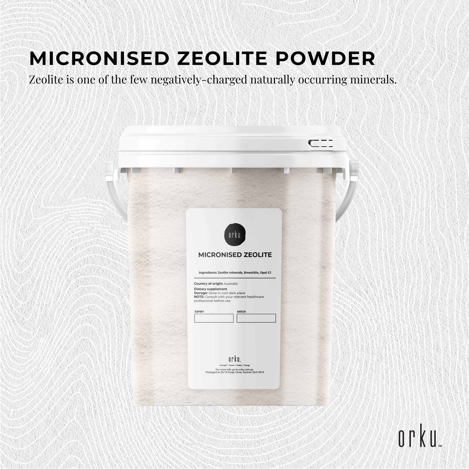 800g Pure Micronised Zeolite Powder Mineral Tub - Micronized Volcamin