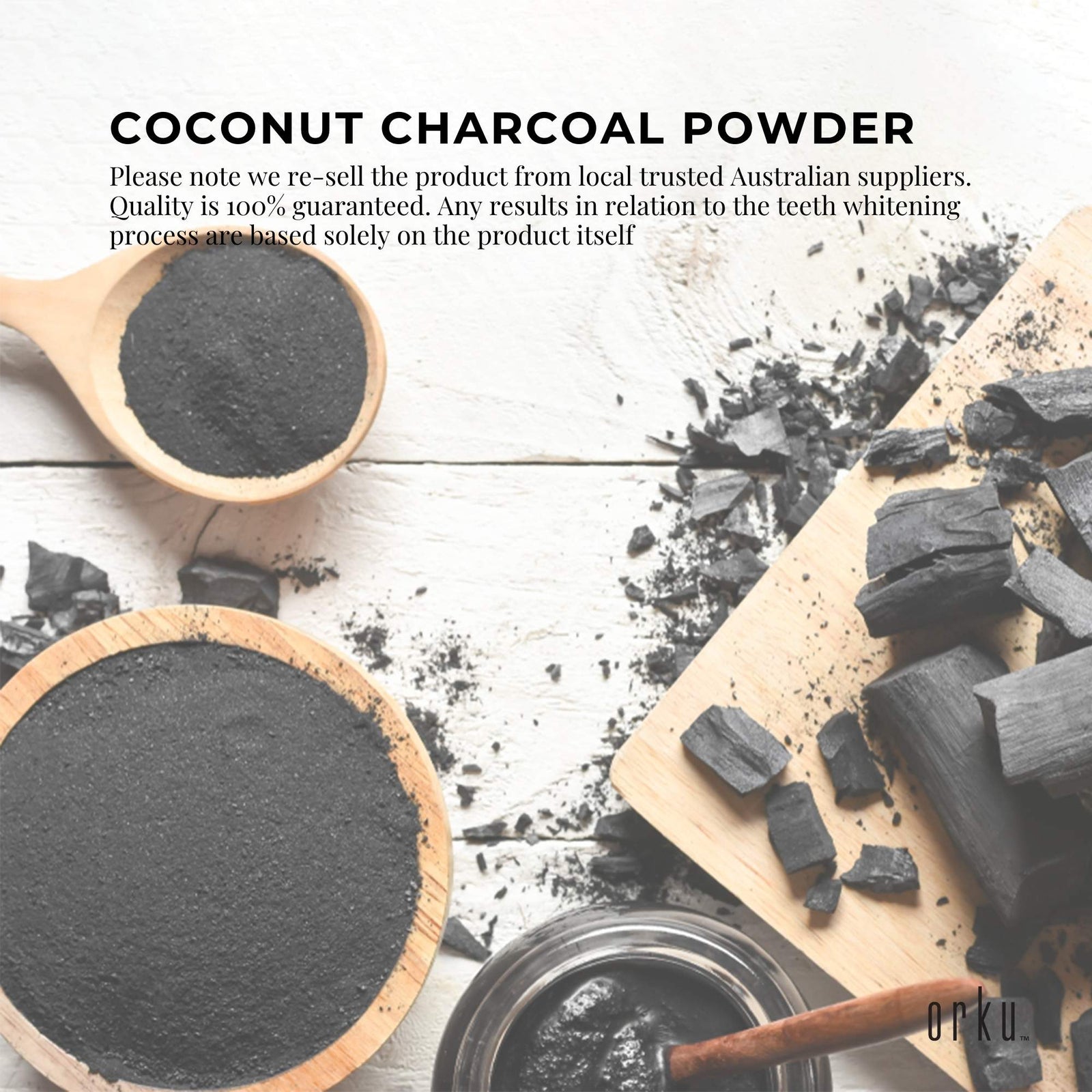 Orku 400g Activated Carbon Powder Coconut Charcoal Bucket