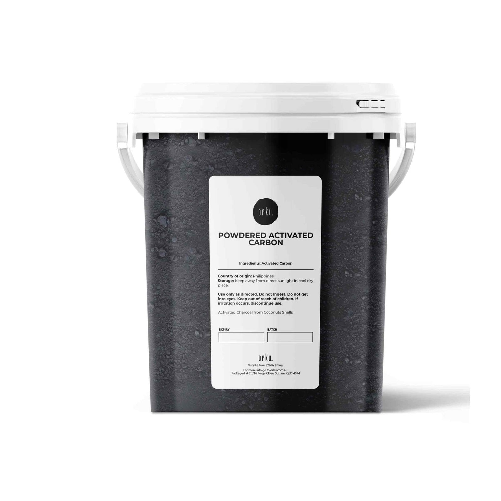 400g Activated Carbon Powder Coconut Charcoal Bucket