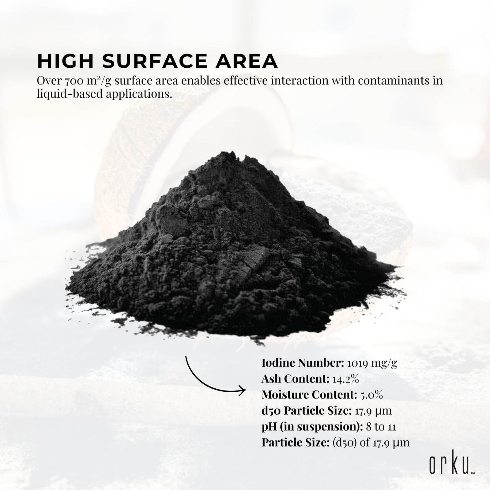 400g Activated Carbon Powder Coconut Charcoal Bucket
