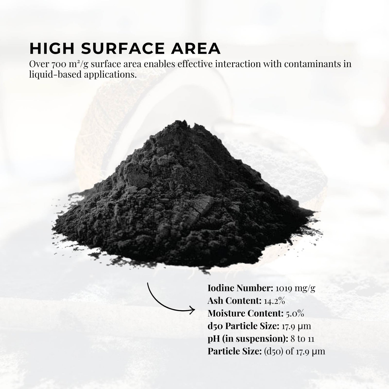 2.3Kg Activated Carbon Powder Coconut Charcoal Bucket - Water Filtration