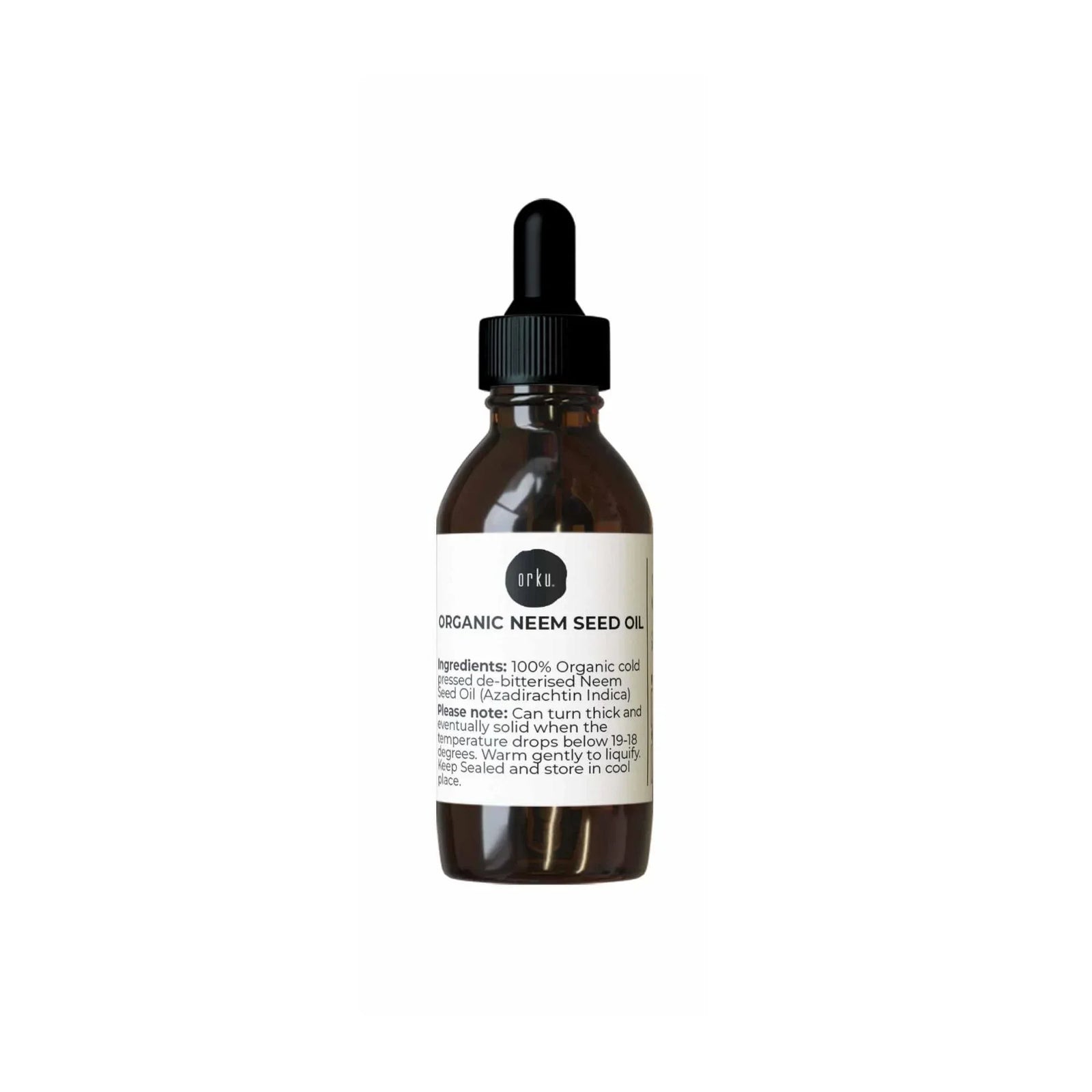 25ml Organic Neem Seed Oil - Debitterised Cold Pressed Azadirachtin Indica