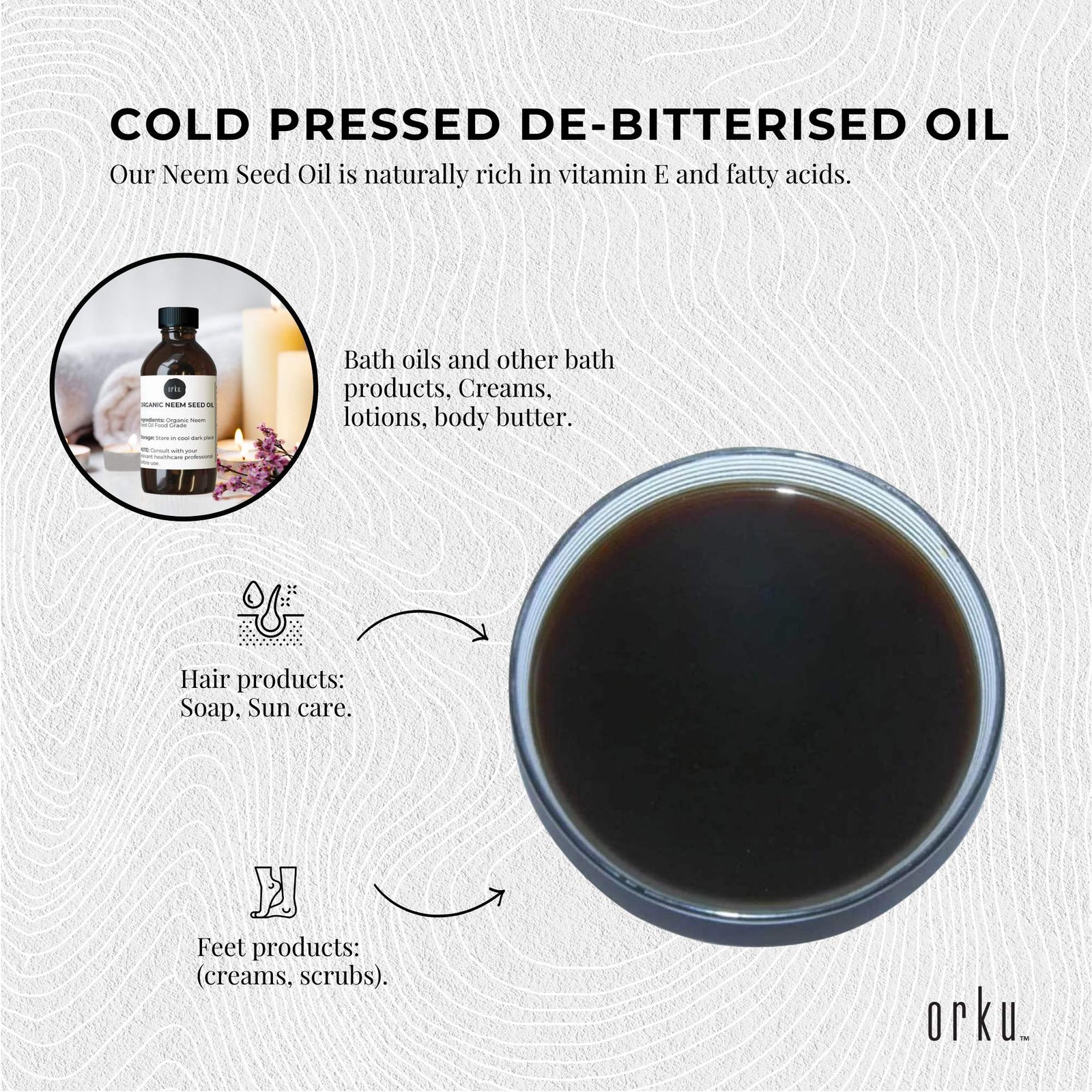 100ml Organic Neem Seed Oil  Debitterised Cold Pressed Azadirachtin Indica