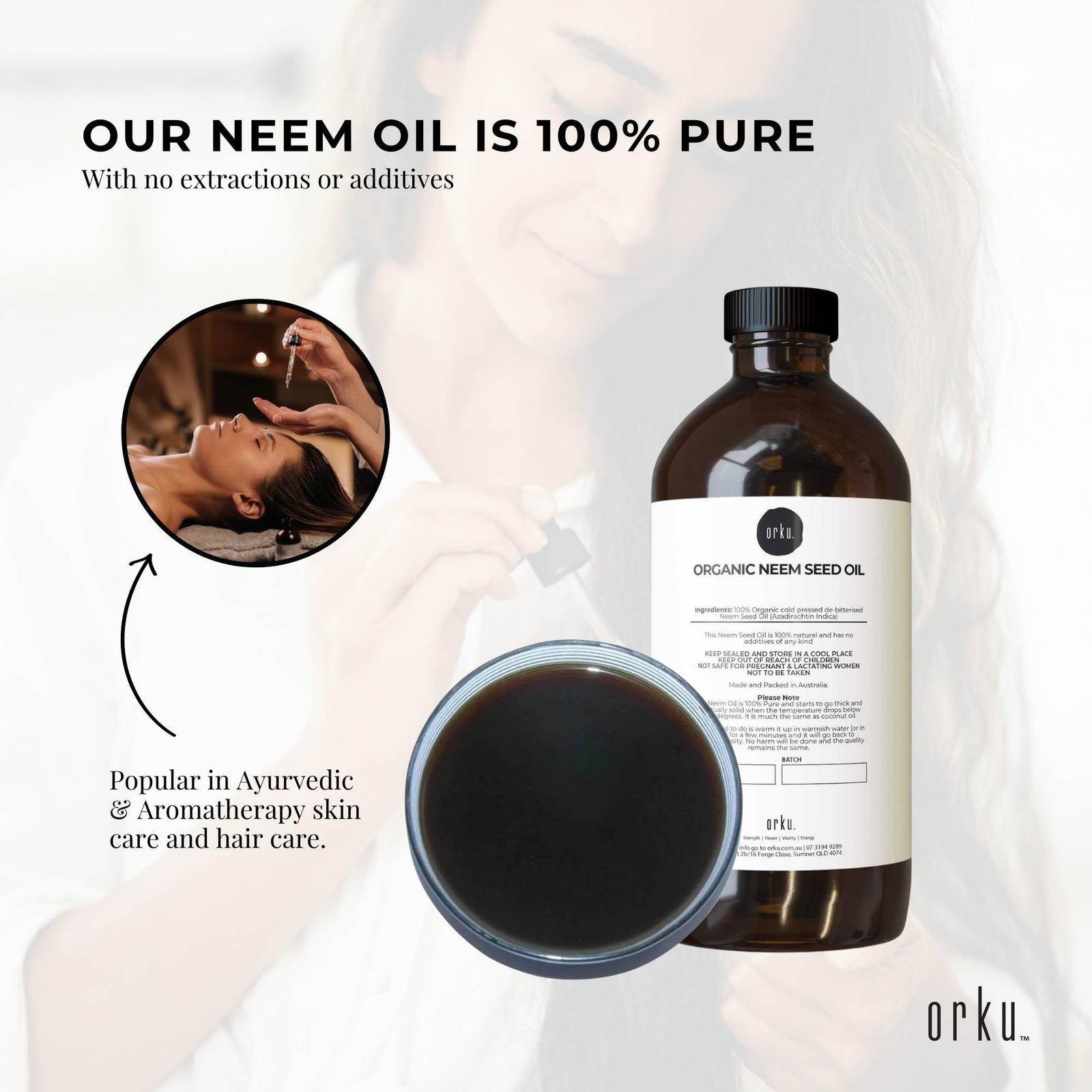 500ml Organic Neem Seed Oil Debitterised Cold Pressed Azadirachtin Indica