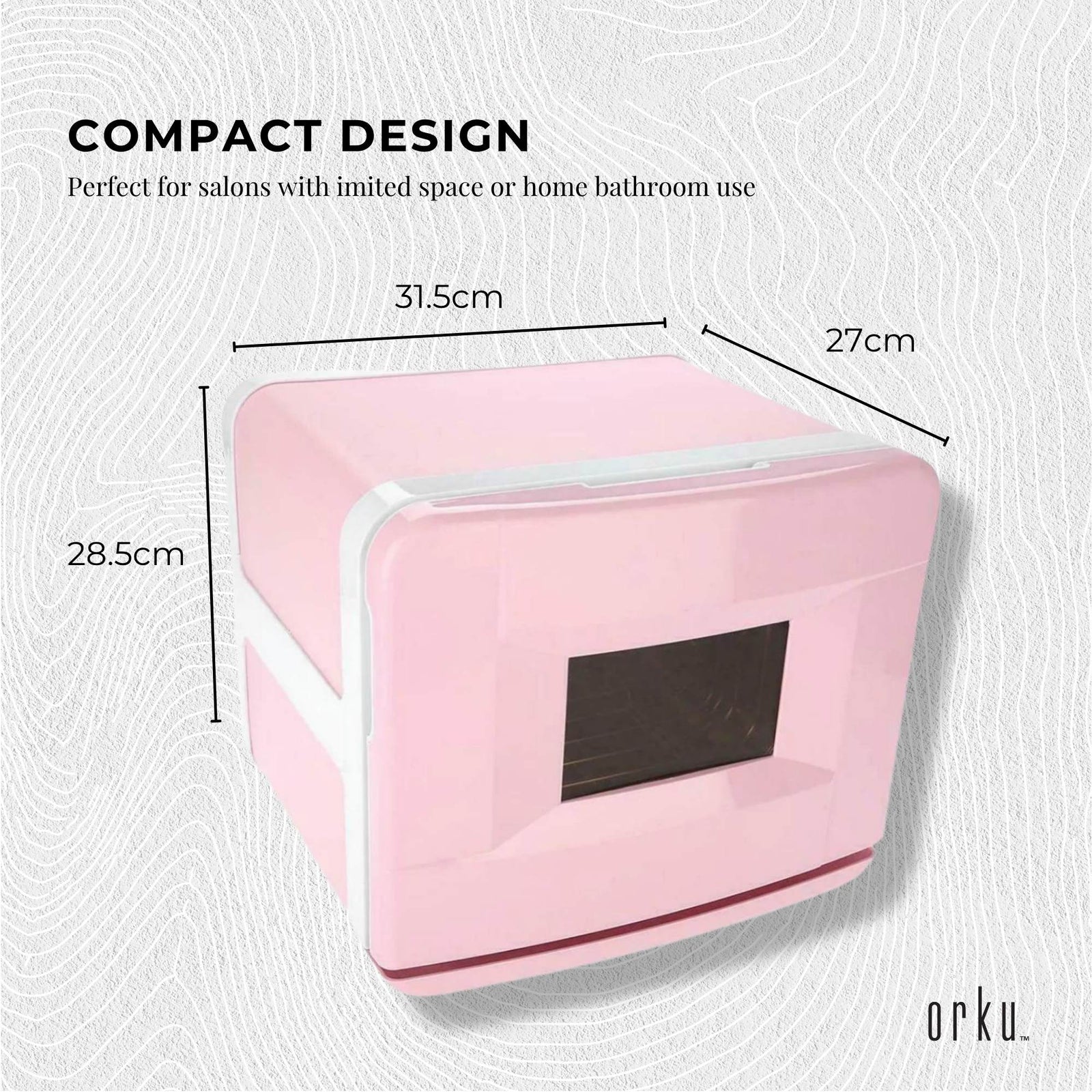 8L Pink Electric Towel Warmer UV Steriliser Cabinet Salon Heat Sanitiser