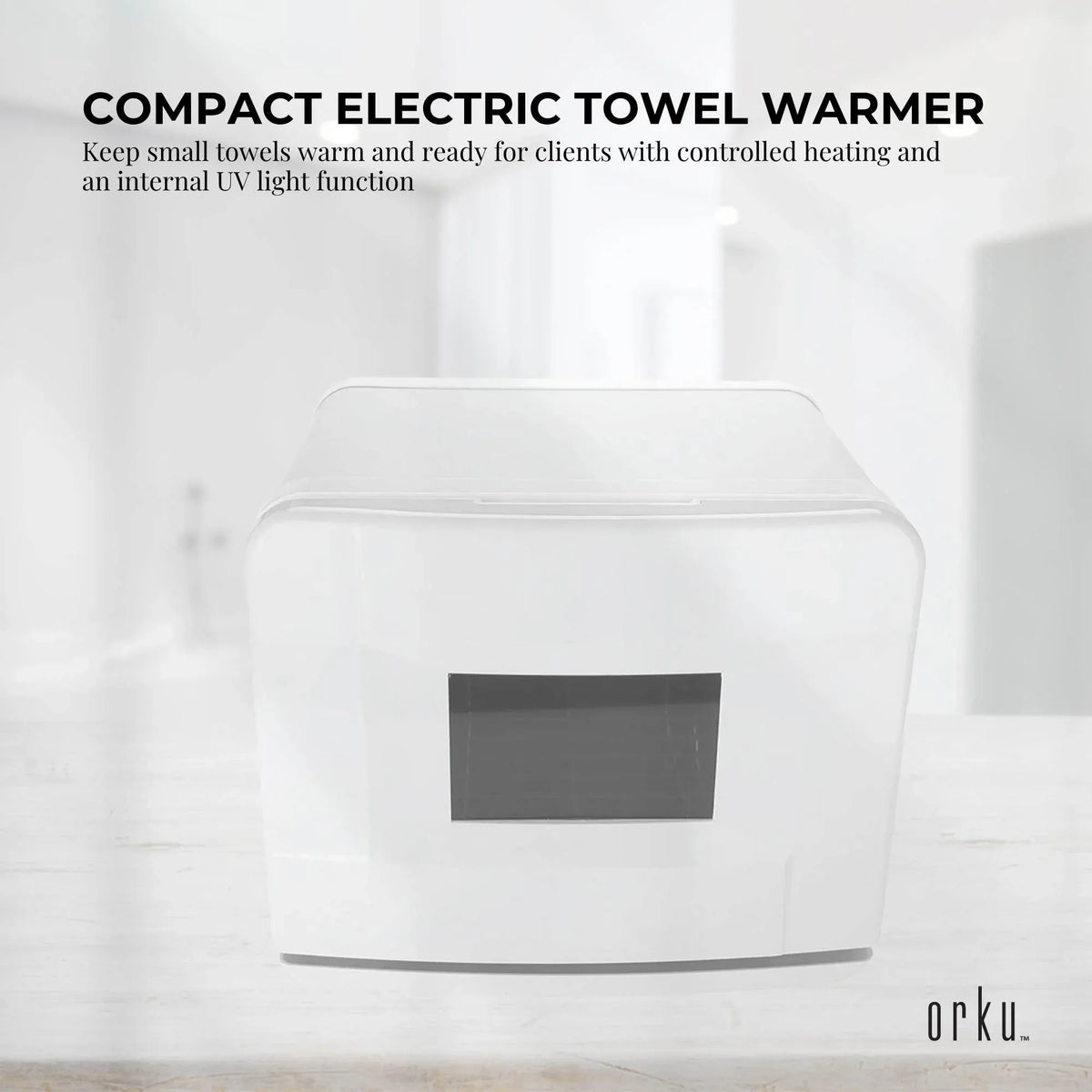 8L Electric Towel Warmer with UV Sterilising Cabinet, White, 130W