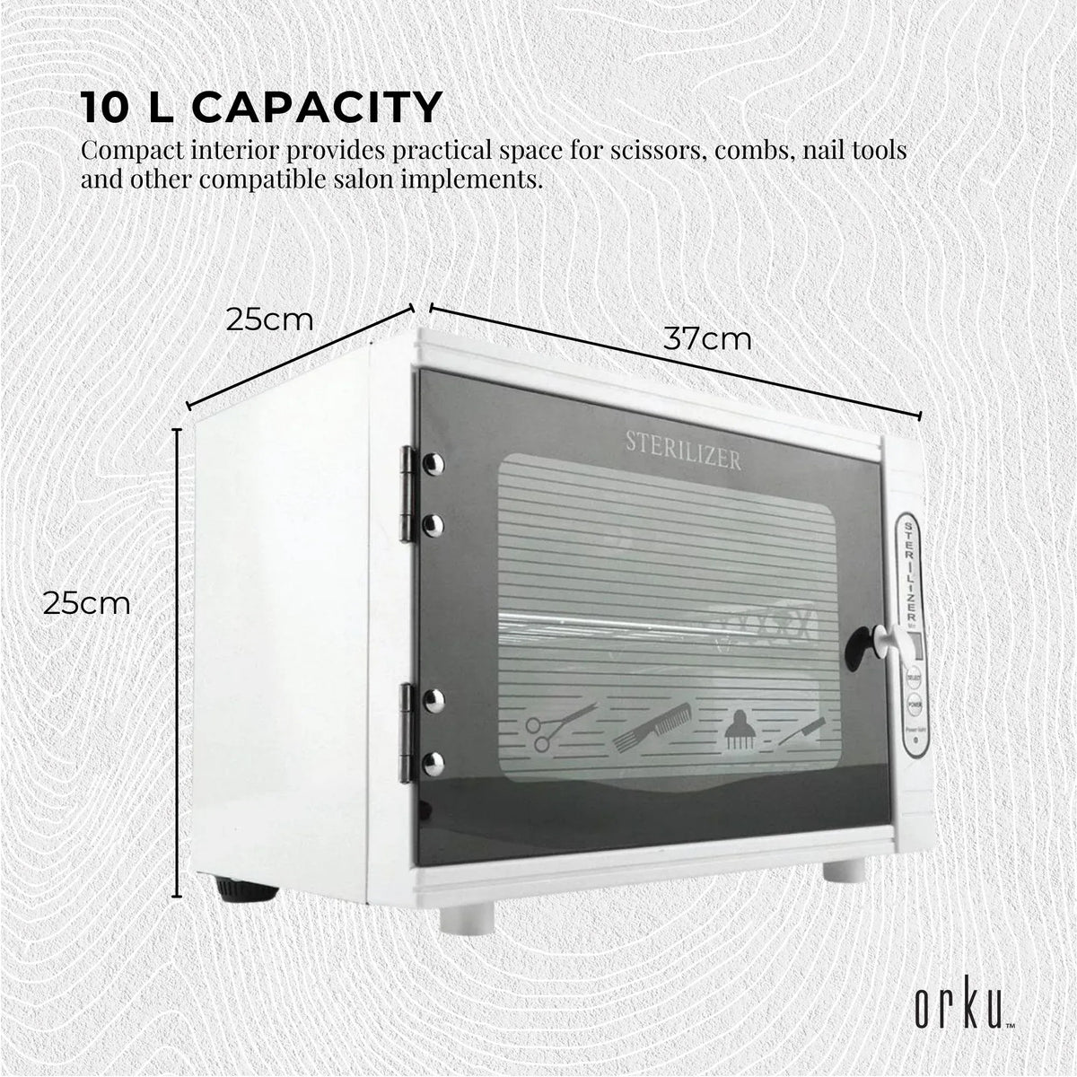 10L UV Disinfection Cabinet for Salon Beauty Nail Tool Storage