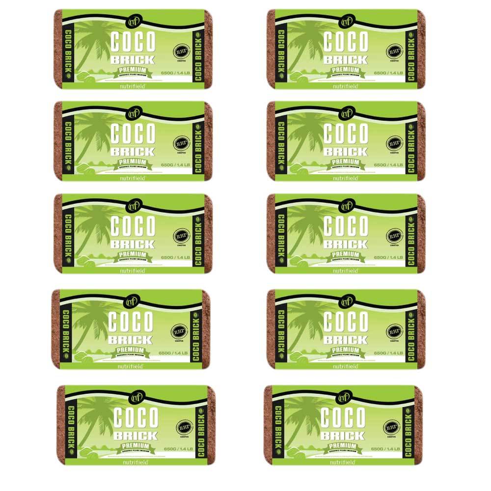 10x 650g Coco Brick Premium Coir Peat Organic Plant Growth Media Husk