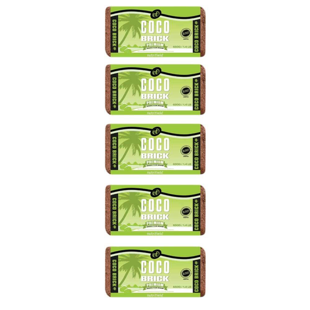5x 650g Coco Brick Premium Coir Peat Organic Plant Growth Media Husk