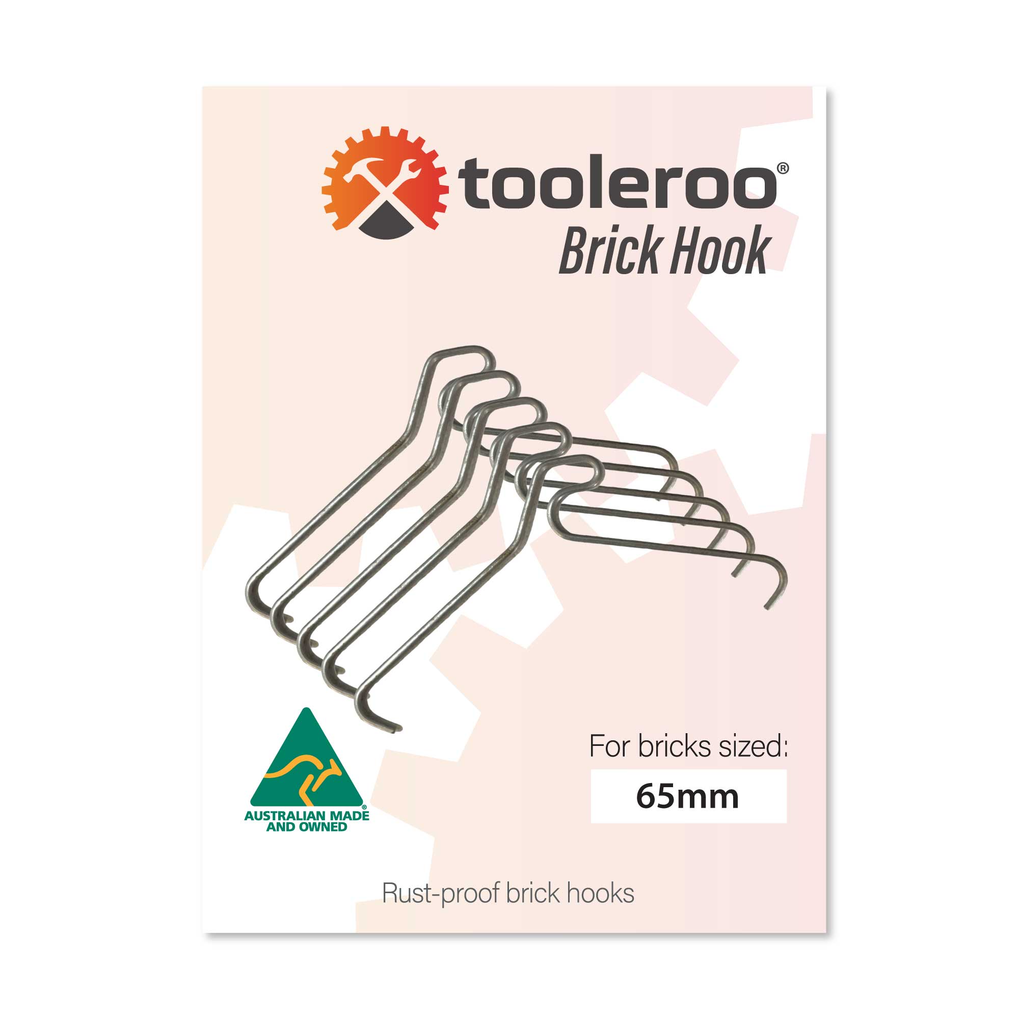 10 Pack 65mm 2.5" Brick Hooks - Wall Crab Clips Hangers For Pictures Plants