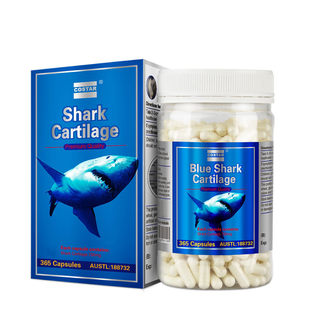 365x 750mg Blue Shark Cartilage Caps  Joint Anti Inflammatory Supplement