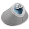 Igloo Cat Bed Reversible Cave - Grey Retro Vintage Faux Felt Fabric - AFP