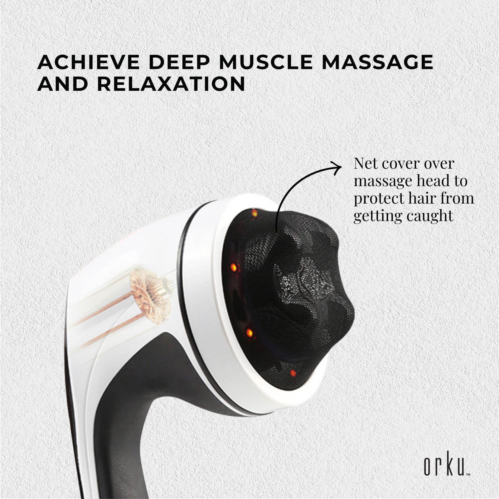Full Body Vibration Handheld Massager - 4 Massage Heads Neck Shoulders Back Legs