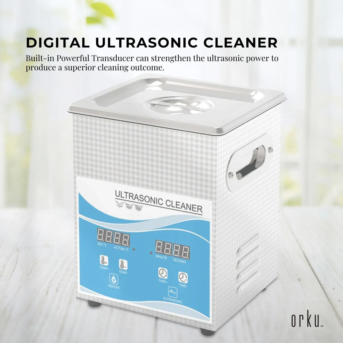 2L Digital Ultrasonic Jewellery Cleaner for Watches and Parts