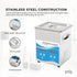 2L Digital Ultrasonic Jewellery Cleaner for Watches and Parts