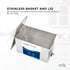 30L Digital Ultrasonic Cleaner Jewelry Ultra Sonic Bath Degas Parts Cleaning