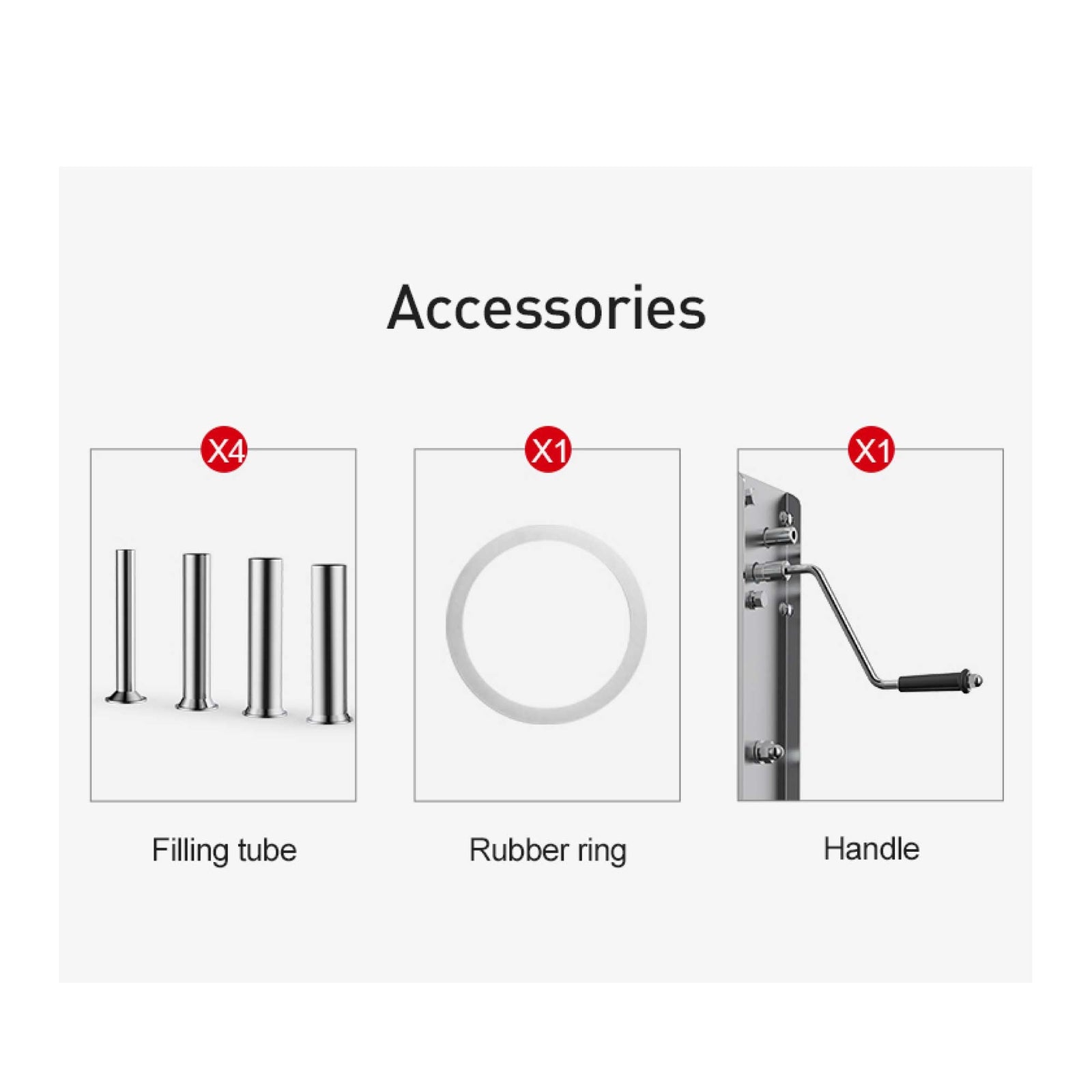 Kitchee 5L Manual Vertical Sausage Filler - Stainless Stuffer Meat Press Machine