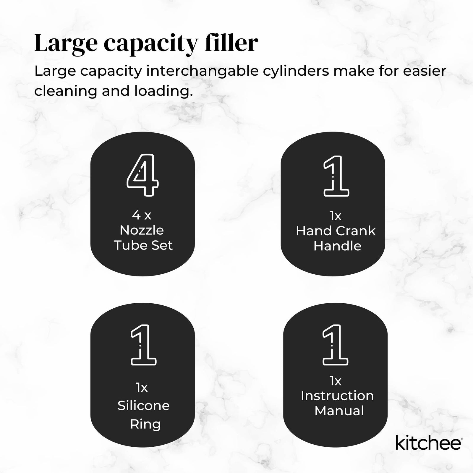Kitchee 7L Manual Horizontal Sausage Filler - Stainless Stuffer Meat Press Machine