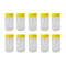 10x 500g Plastic Honey Jars + Lids - Round Clear Food Grade Packaging Containers