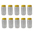 10x 1Kg Plastic Honey Jars + Lids - Round Clear Food Grade Packaging Containers