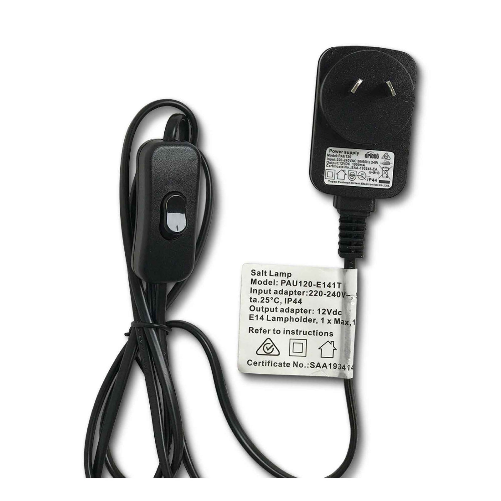 12V 12W Rug Himalayan Pink Salt Lamp Carved Footy Rock Crystal Light Bulb On/Off