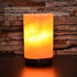 USB Himalayan Salt Lamp - Cylinder Carved Shape Pink Crystal Rock LED Light