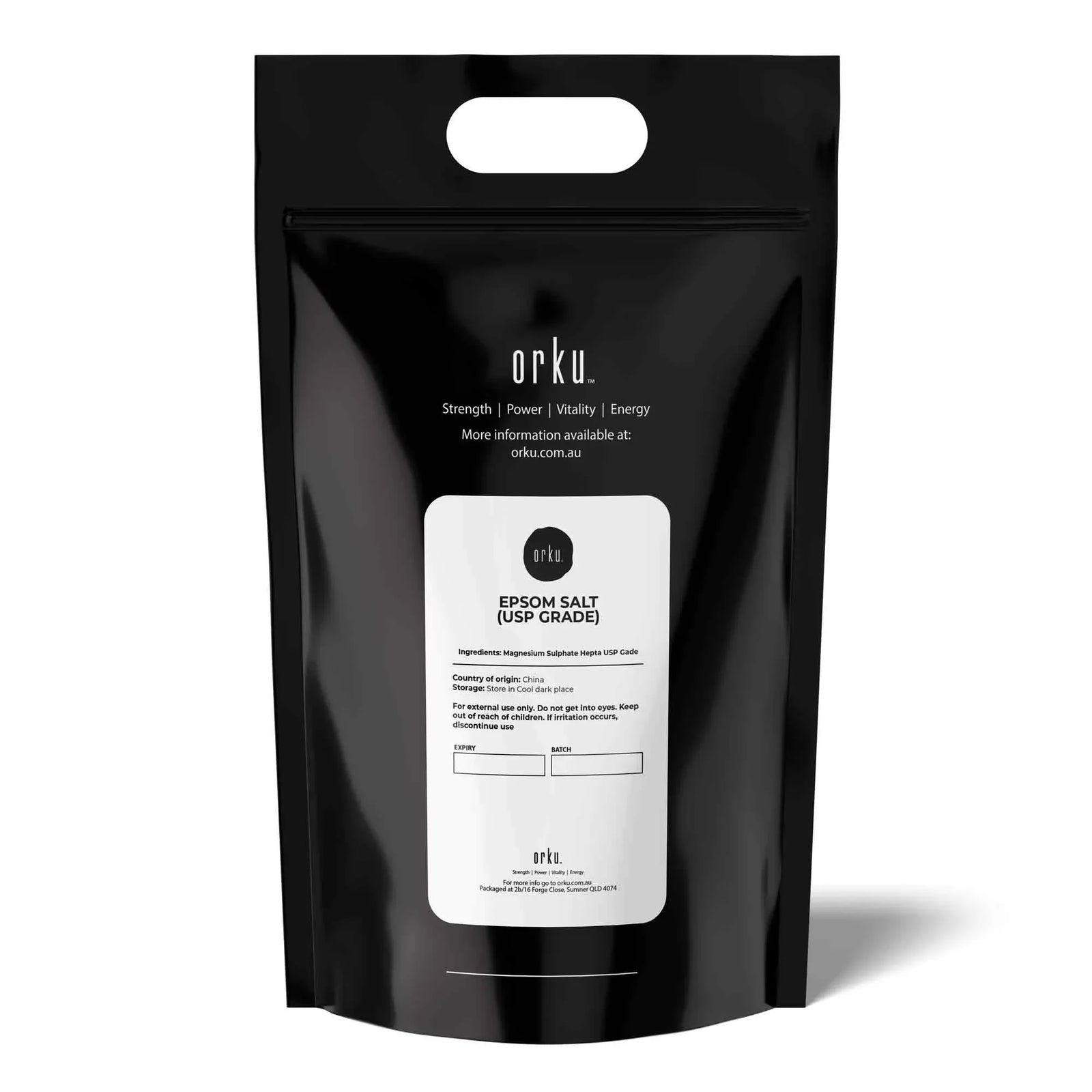 Orku 10Kg USP Epsom Salt Crystals - Magnesium Sulphate Bath Garden Household Use