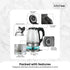 Kitchee 1.7L Glass Electric Kettle LED Light Cordless 360 Water Boiling Jug