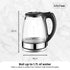 Kitchee 1.7L Glass Electric Kettle LED Light Cordless 360 Water Boiling Jug