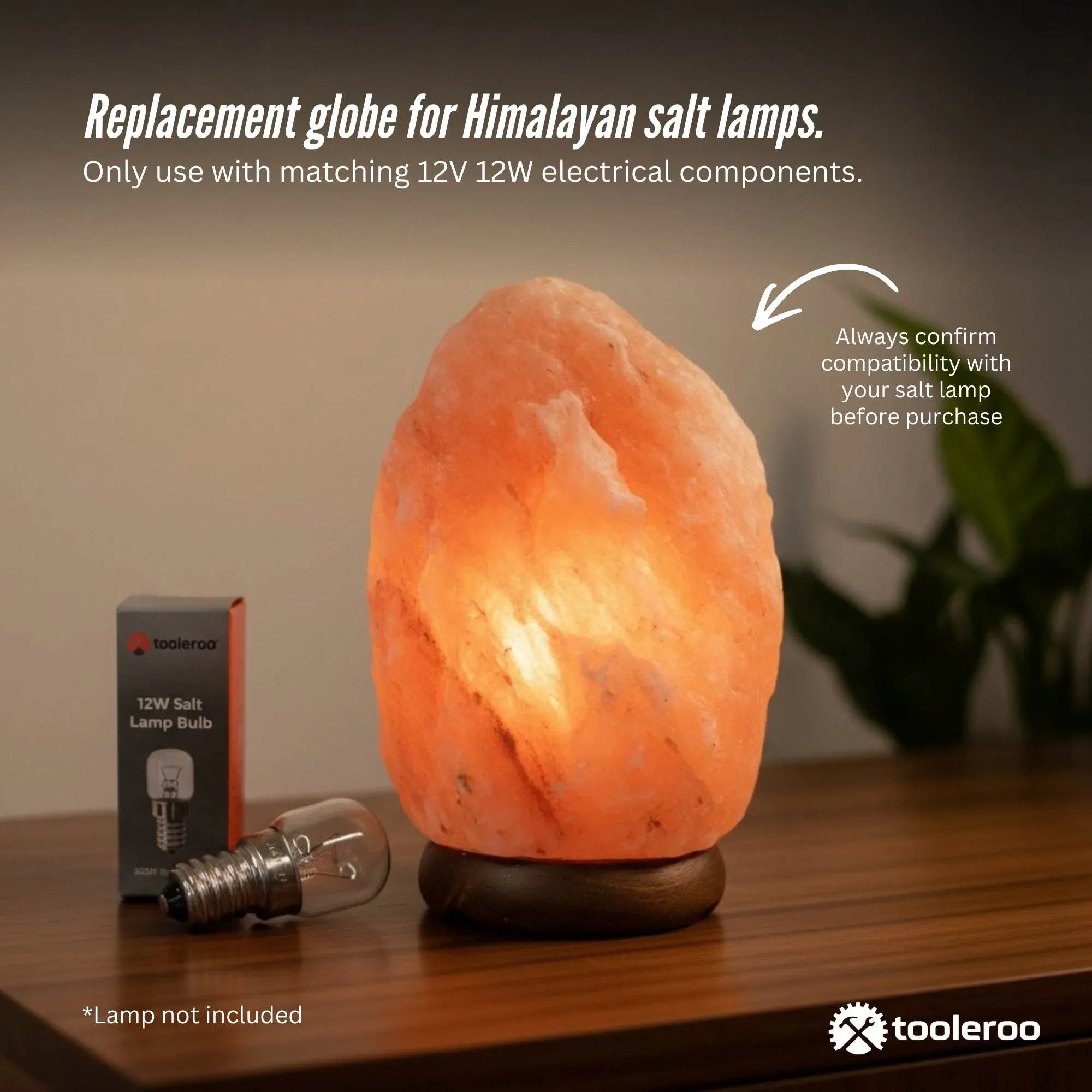 12V 12W E14 Light Bulb – Clear Replacement for Himalayan Salt Lamps