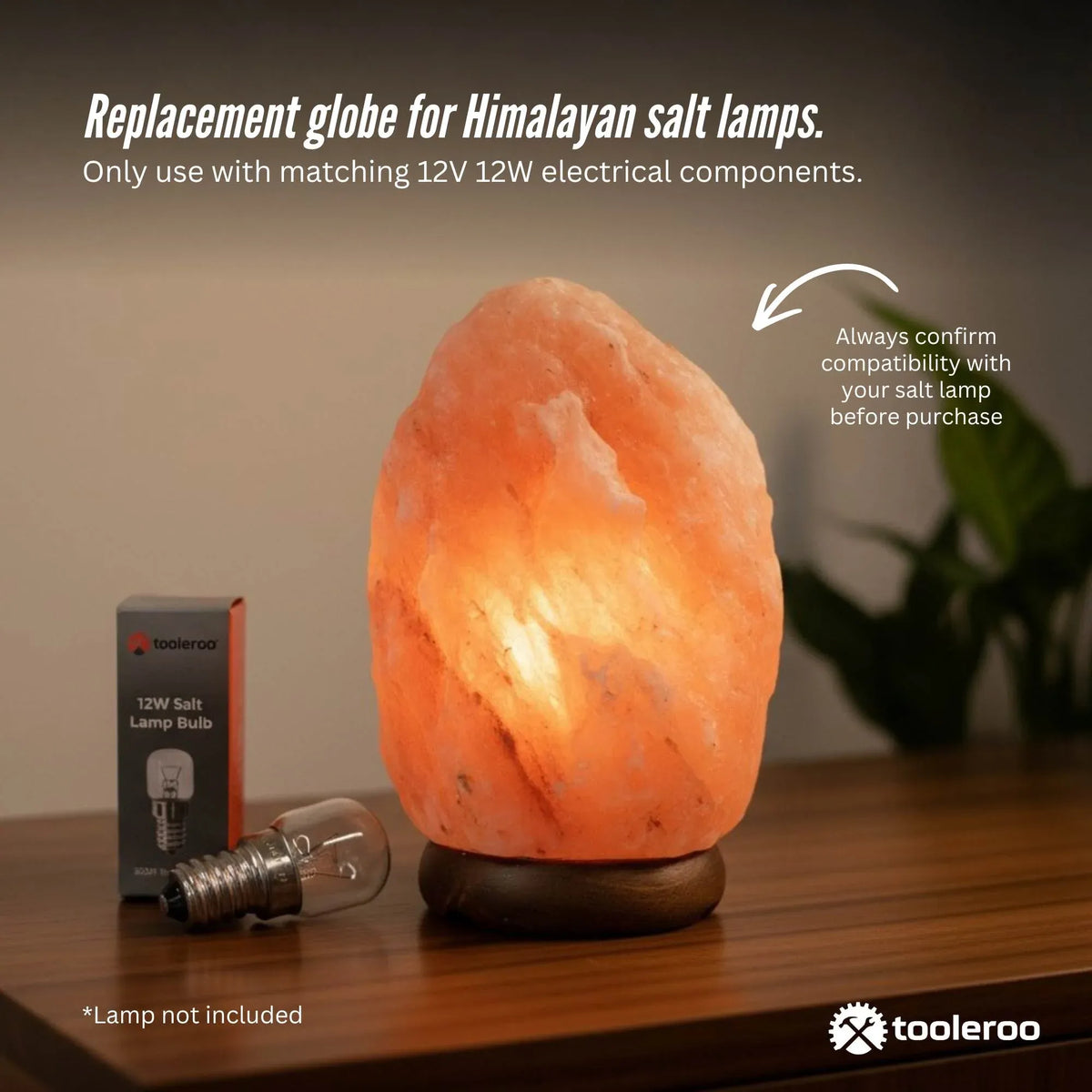 Salt Lamp Bulb E14 - Replacement Globe for Himalayan 12V Lamp