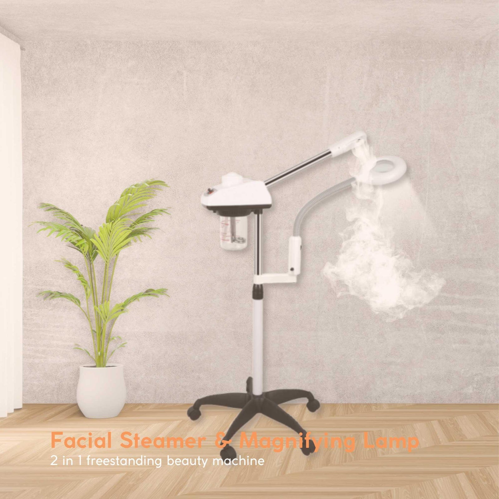 Facial Steamer Magnifying Lamp - 2in1 Professional Beauty Machine